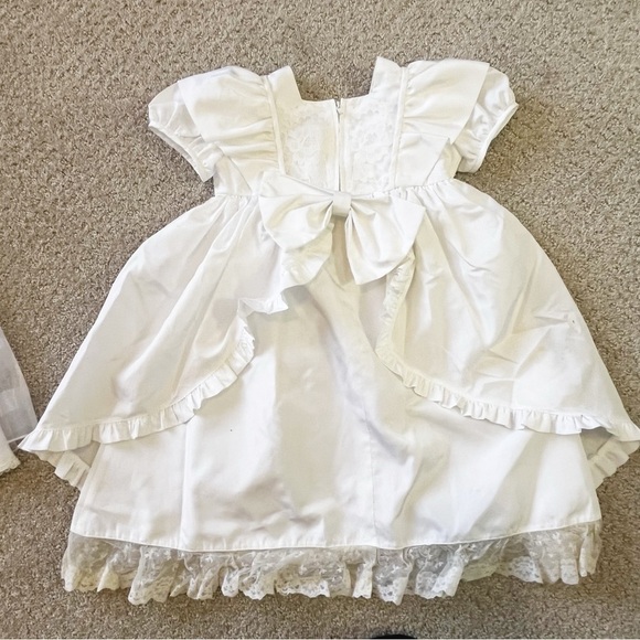 Vintage Girl Dress Lot Wedding Red Christmas Pink Handmade 7 pc Sz 18 mo 2 5 6 - Picture 13 of 16